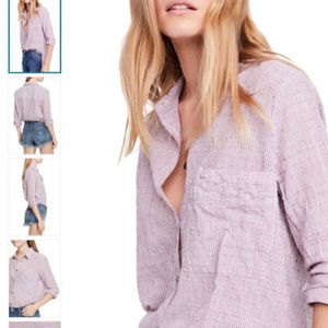 Free People | No Limits Stipe Button Up Top